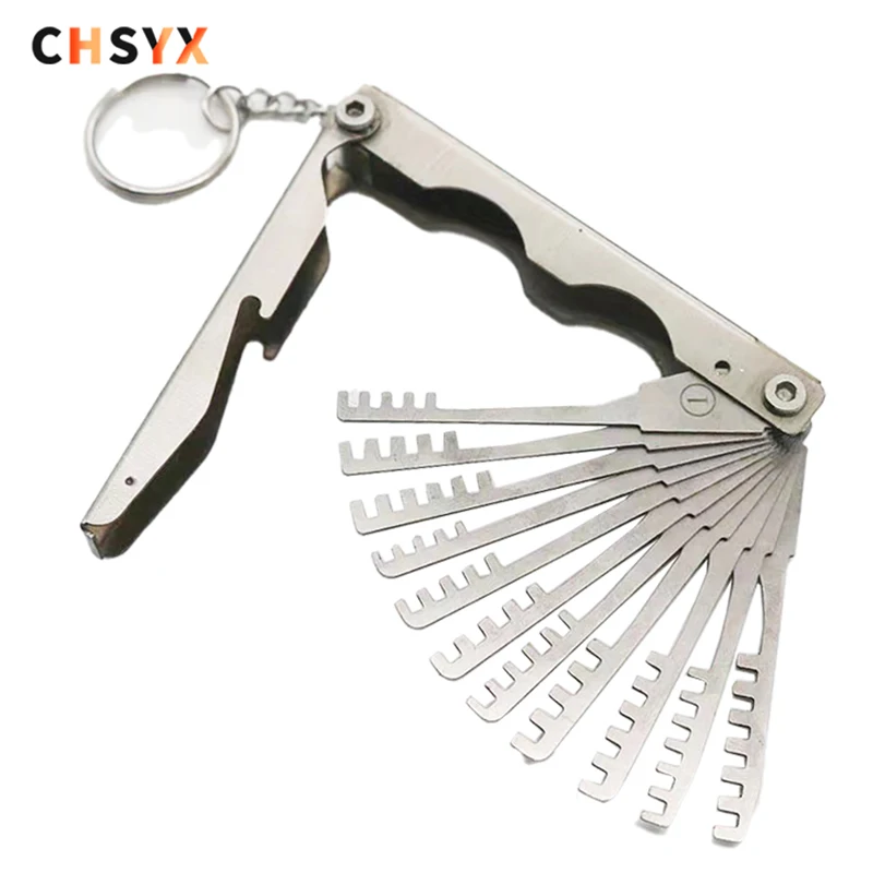 Folding Locksmith Lock Opener Tools Wave 11 in 1 Lock Pik Practice Repair Tools For Professional Locksmith Hardware Tools