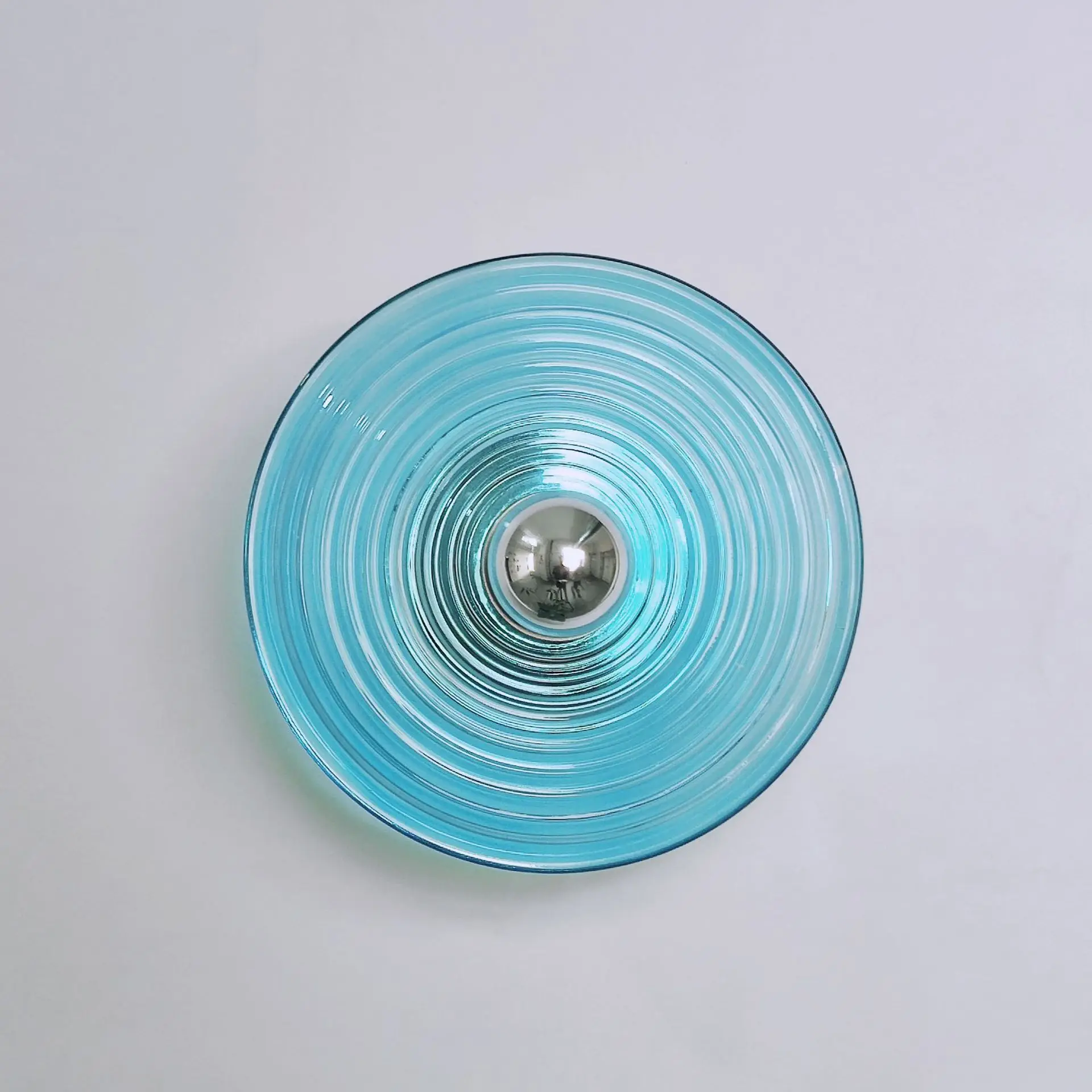 

Water ripple circular transparent glass wall lamp, simple iron art bedroom bedside lamp, hallway living room wall lamp GN852DY