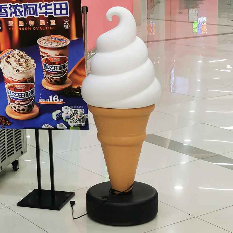 1PCS  Giant Ice Cream Sculpture Model, Fake Ice Cream Model, Good Quality, 120 cm/47.24inch    without  lamp