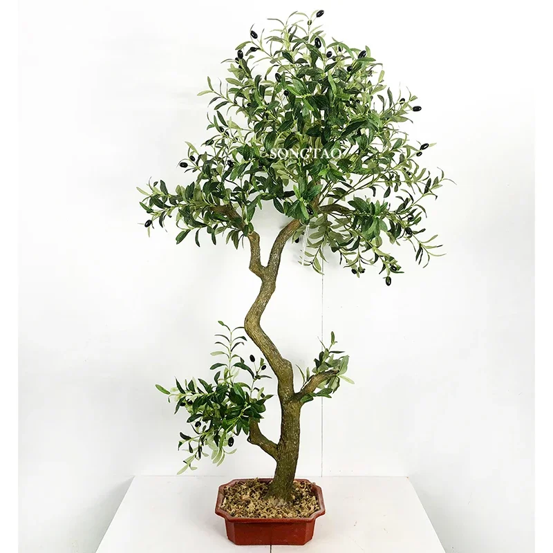 Wholesale factory price 150cm green artificial olive tree height simulation plastic plant for indoor decoration