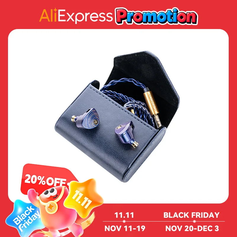 Moondrop Starfield 2 Earphone dinamis Driver dengan Lithium-Magnesium In-Ear Headphone dengan 0.78 2Pin kabel