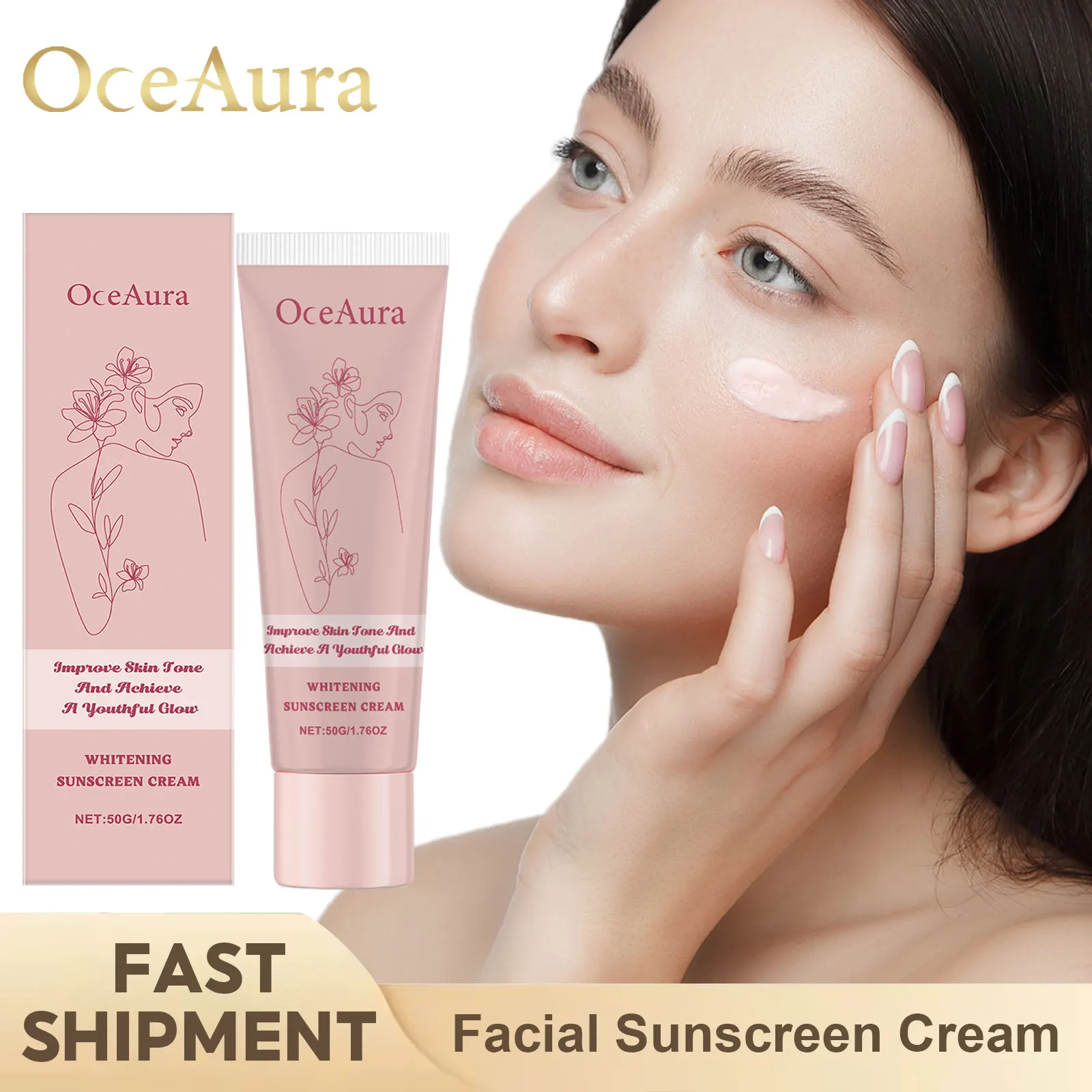 Brighten Sunscreen Cream Anti Uv Sun Block Even Skin Tone Moisturizing Protector Oil Control Refresh Facial Body Sunscreen Care