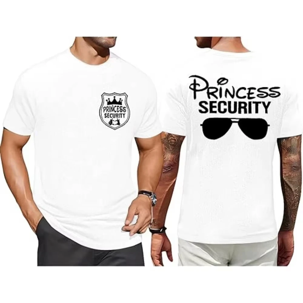 2026 Princess Security Team New Arrival Mens Clothes Tee Shirt Graphic T-Shirts Men Tshirt for Men Harajuku Vintage T Shirt view 2