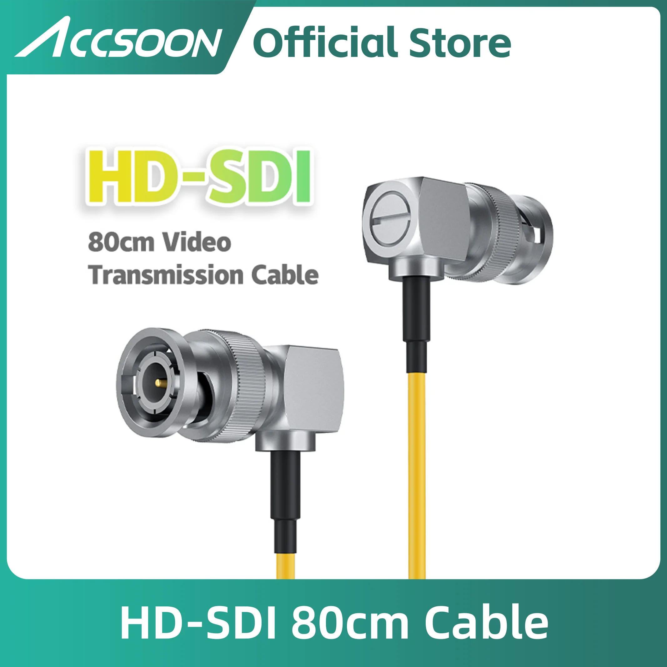 HD-SDI Super Soft Video Cable 75 Ohm Accsoon Toprig BNC to BNC Right Angle Elbow for CineView SE Seemo Pro Video Camera Supplies