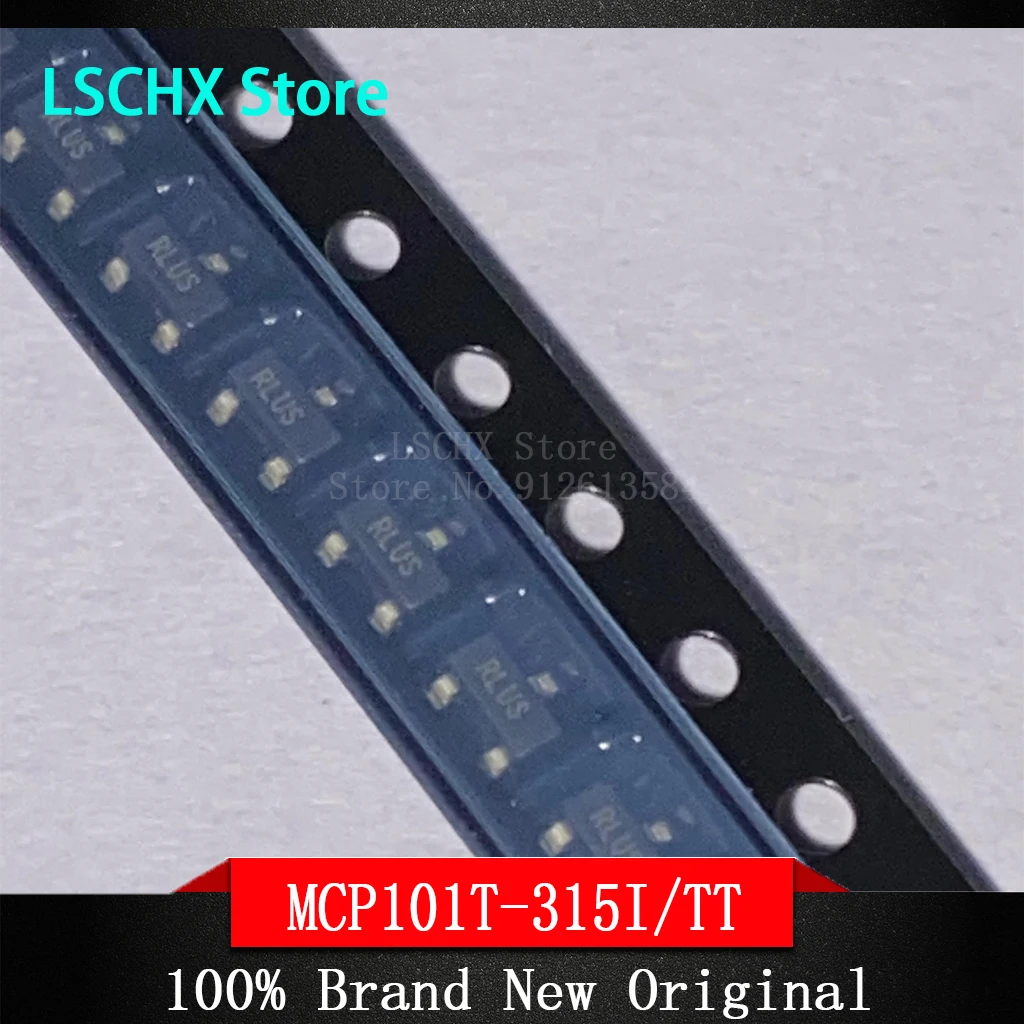 5pcs MCP101T-315I/TT MCP101T MCP101 SOT23-3 Voltage Supervisor 1V-5.5V Supply 3.15V Threshold 100%New And Original