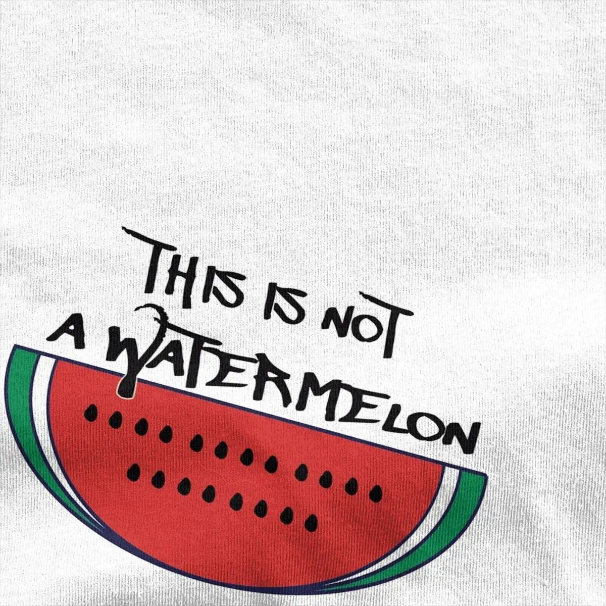 Men Women's T-Shirt This Is Not A Watermelon T-Shirts Hipster Fashion Beach Tees Vintage Pattern 100% Cotton Clothing Gift Idea