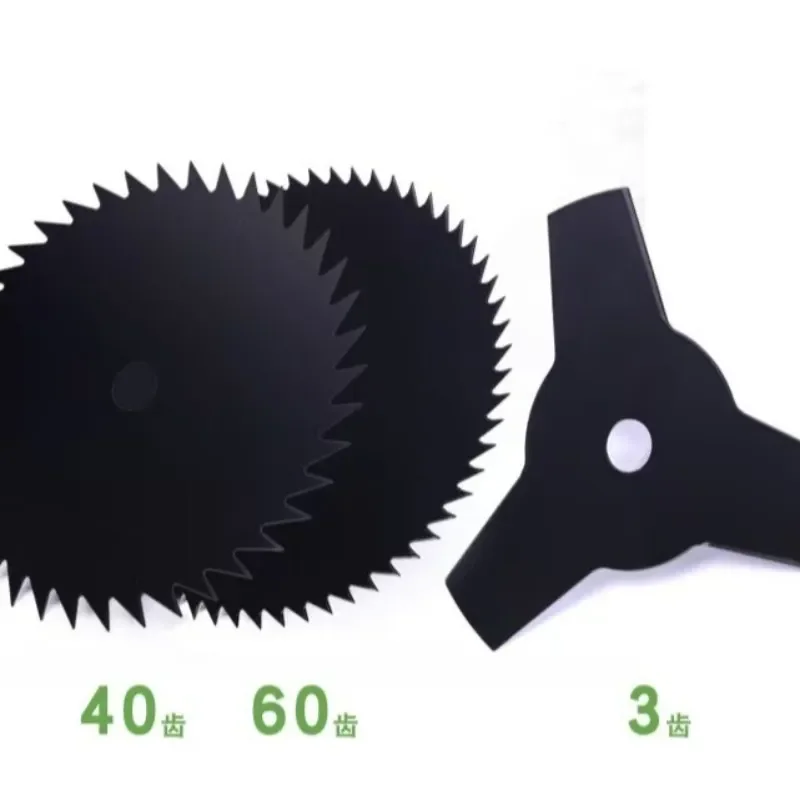 Lawn mower blade, three-tooth manganese steel alloy saw blade, thickened lawn mower, toothed thickened lawn knife, drafting