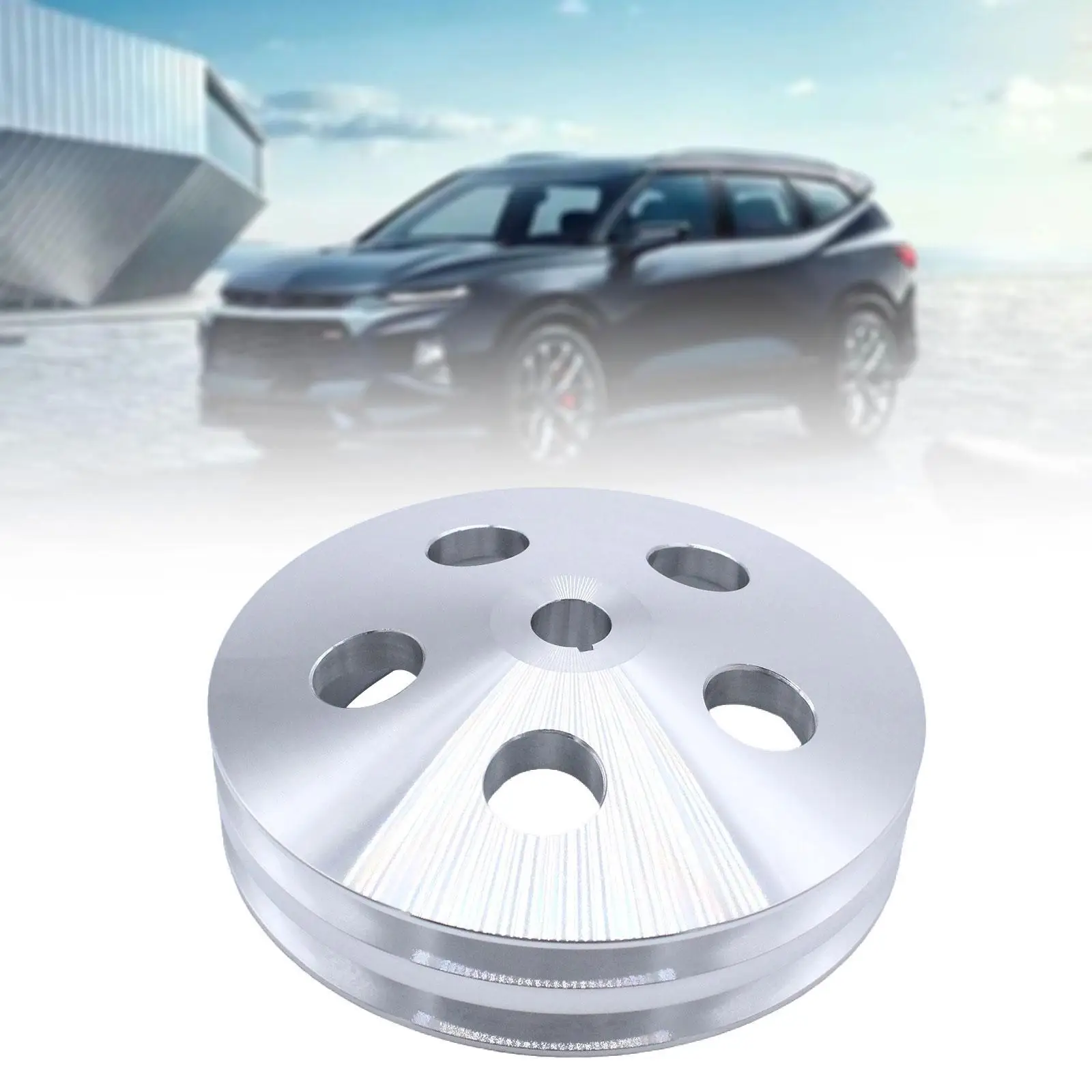 크롬 더블 그루브 스티어링 펌프 풀리 교체 예비 부품 내구성 있는 알루미늄 합금 쉐보레 유압 시스템 수리용