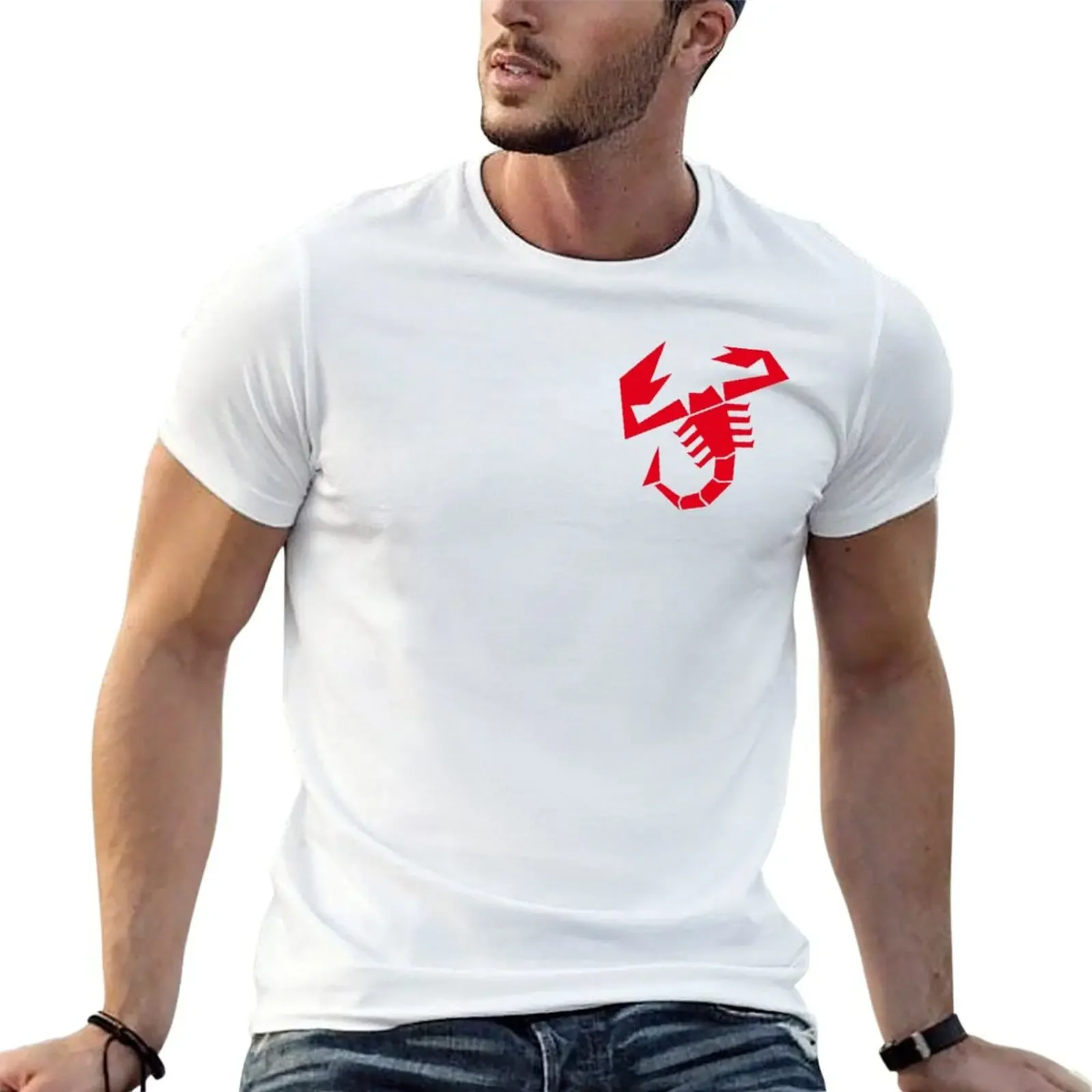 

Abarth scorpion (red) T-shirt plain customizeds oversizeds Short sleeve tee men
