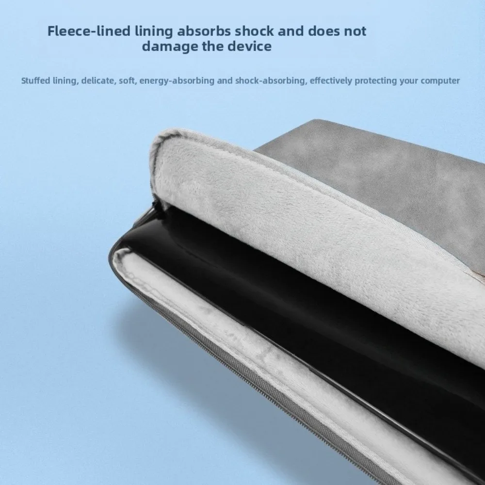 

Protective Solid Color Laptop Sleeve Bag Zipper PU Leather Laptop Case 11 Inch Wear Resitant Notebook Pouch Cover Case