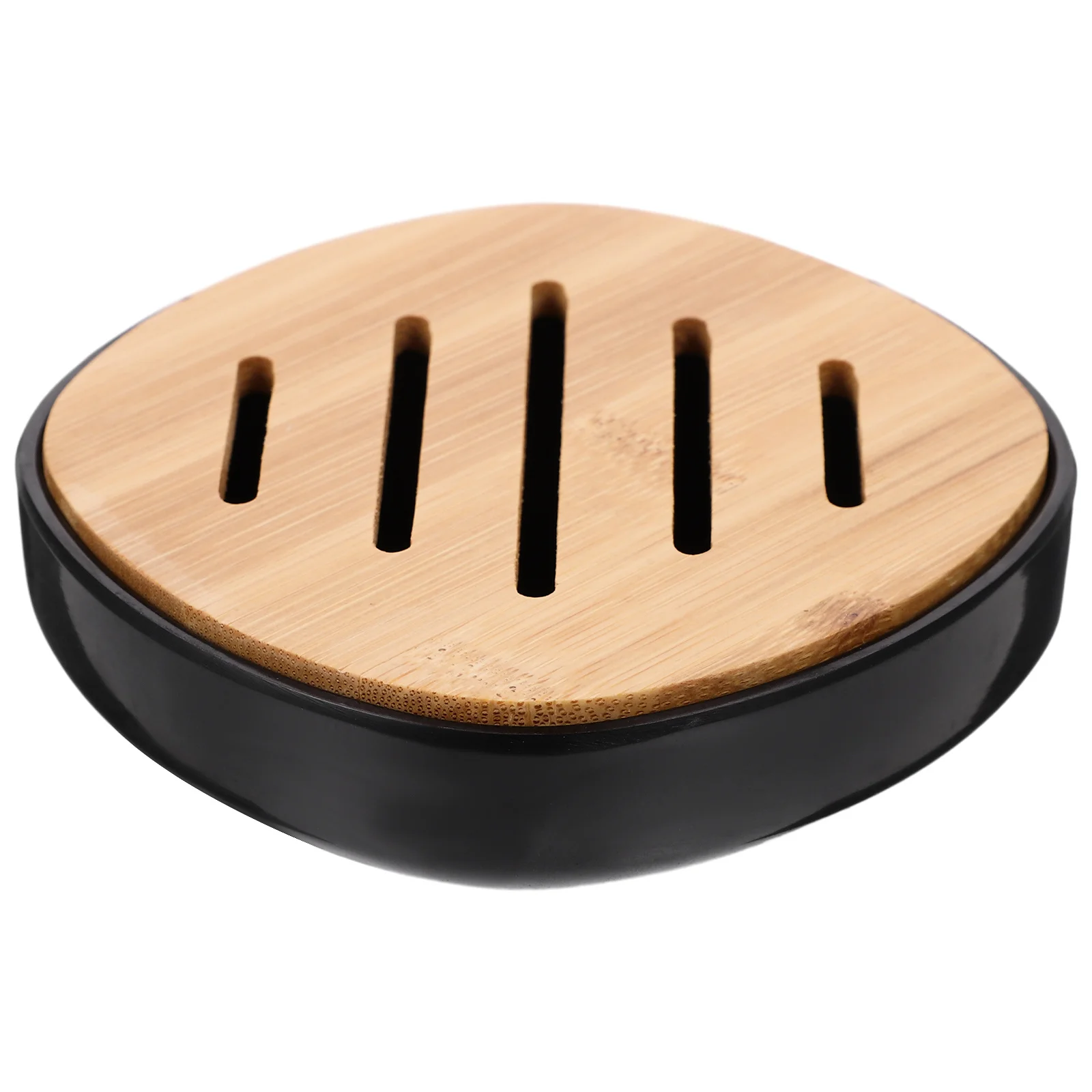 

Bamboo Soap Dish Small Self Draining Holder Tray Holders Trays for Bathroom Bracket Hand