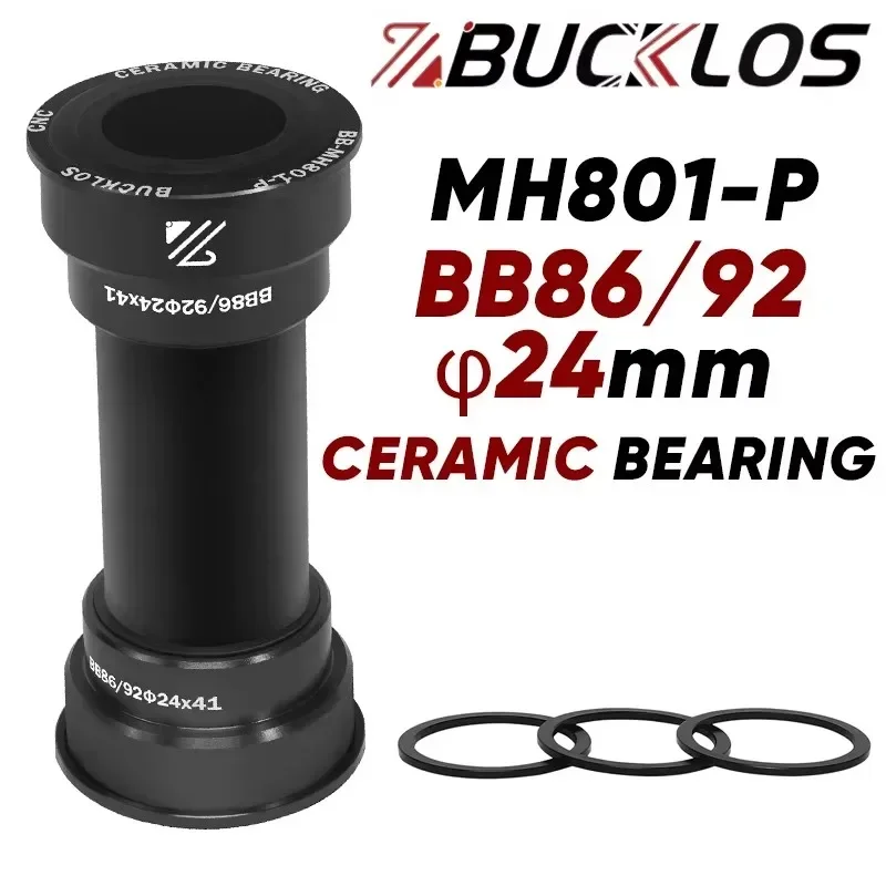 BUCKLOS BB86 92 Bottom Bracket Mtb Road Bicycle Pressfit Thread BB 24mm Bicycle BB Sealed Ceramic Bearing Bike Bottom Bracket