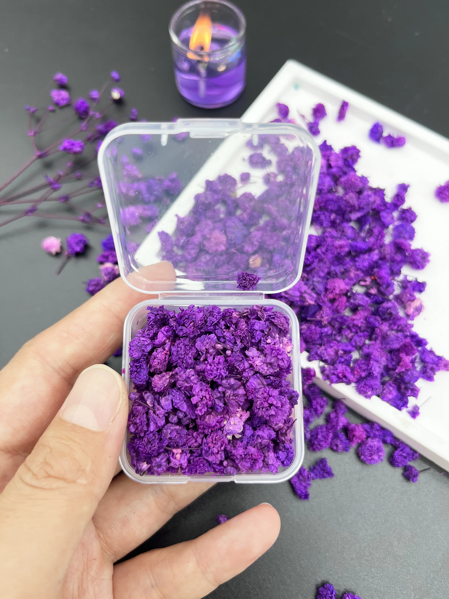 1 caixa de flores artificiais - Resin Art Earrings Design avaliação e preço