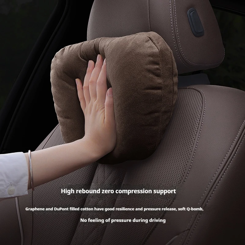 Bmw Mini Cooper S JOHN COOPER WORKS Clubman Countryman JCW Suede Car Headrest Neck Support Seat Lumbar Cushion Soft Neck Pillow