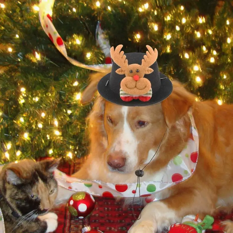 Cat Christmas Outfit Christmas Dog Costumes With Santa Elk Design Cat Dog Christmas Santa Hat Christmas Cosplay Dress Up