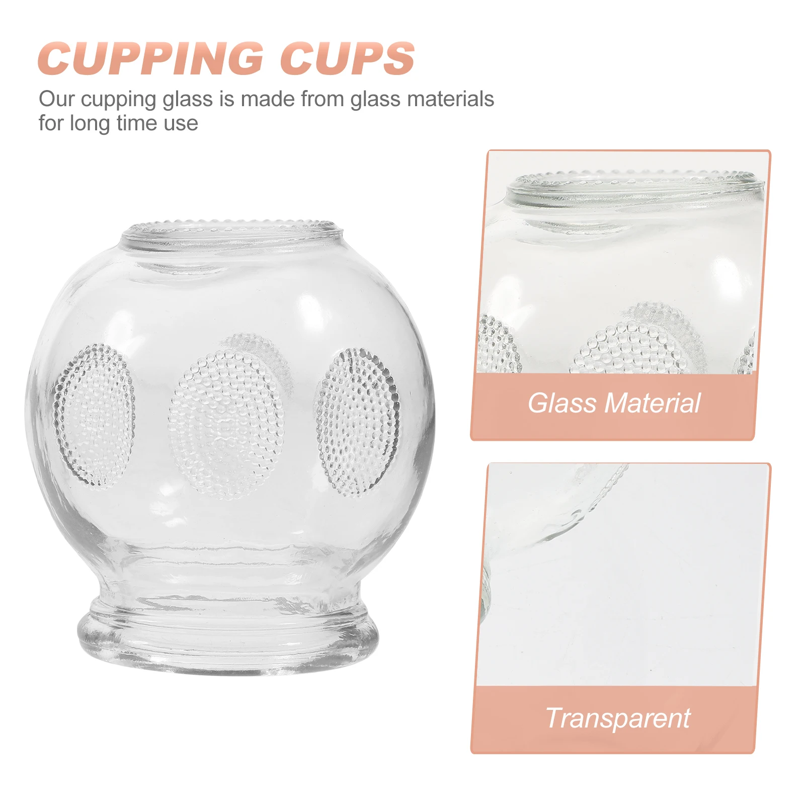 

6 Pcs Glass Cupping Cups for Face Massage Body Drinking Kit at Home