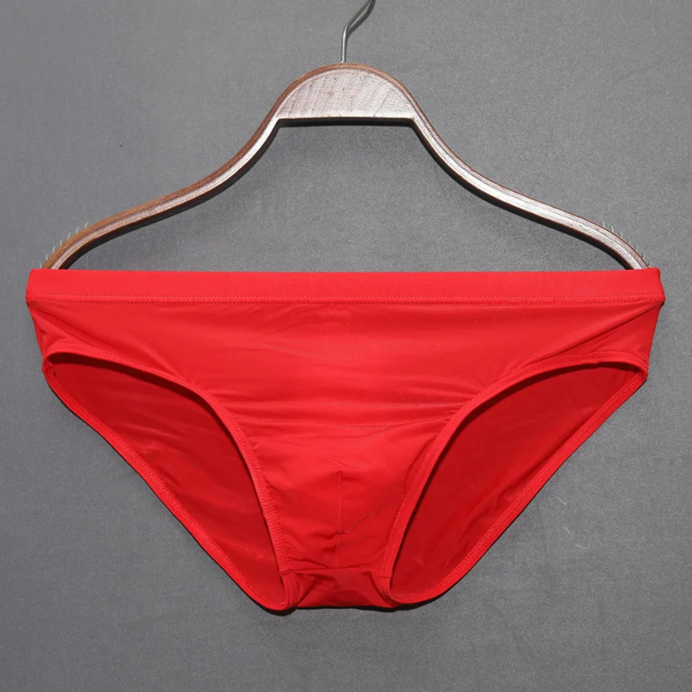 

Men's Ice Silk Breathable Skin Friendly Transparent Triangle Pants Solid Color Lingerie Seamless Underpants Comfortable Briefs