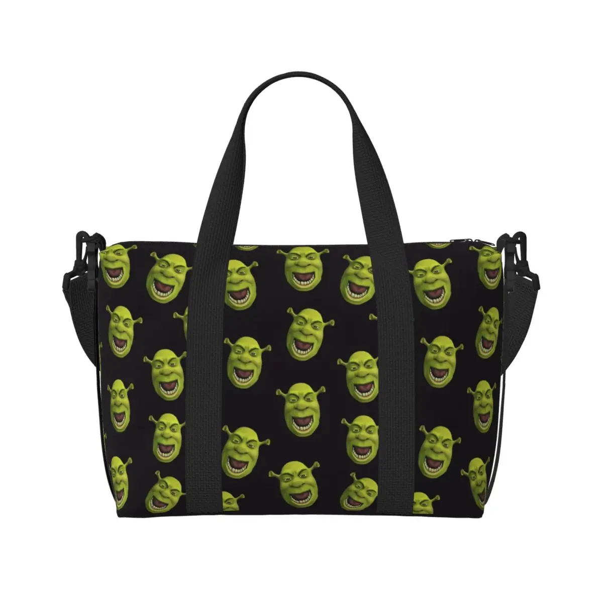 

Большая сумка-тоут S-shreks на заказ, женская сумка-шоппер с забавными героями мультфильмов, пляжная дорожная сумка для спортзала