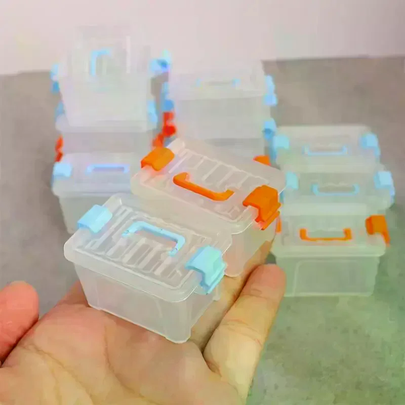 5 Peças de Caixa de Armazenamento Miniatura para Casa de Bonecas, Caixa de Ferramentas Transparente, Decoração para Casa de Bonecas, Acessórios para Cenário Micro
