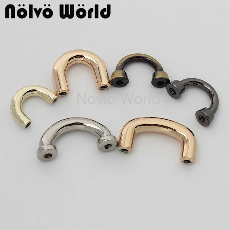 

50 pieces 5 sizes 6 colors 9-9-11-15-16mm inner metal arch bridge for chain bags connector handbag accessories decorative