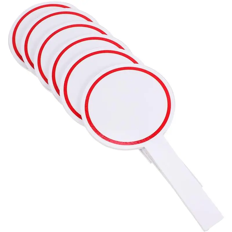 6Pcs Judges Writable Scoreboards Blank Scoreboards Voting Writing Scoreboards Handheld Whiteboard Padding Whiteboards Accessory