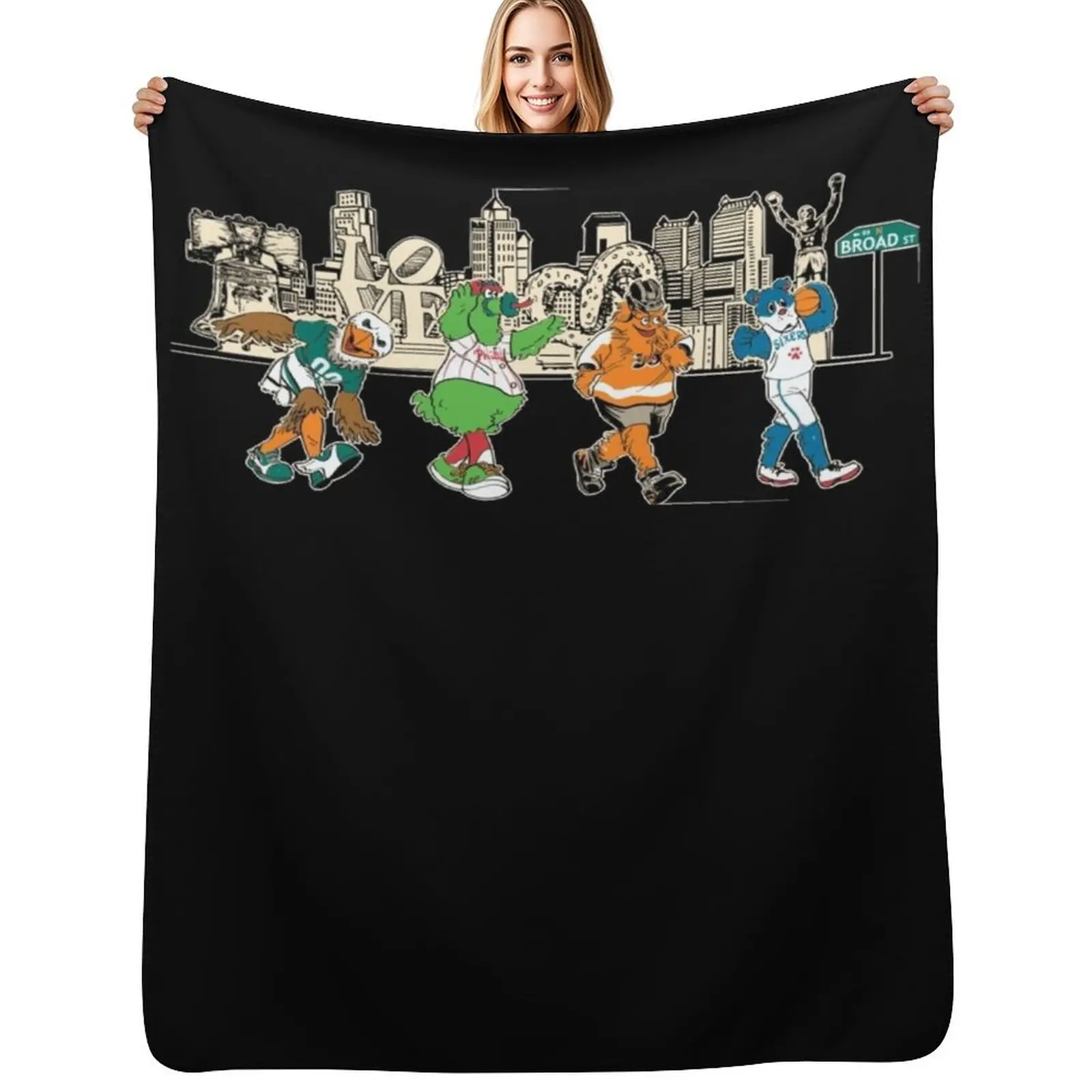 

Philly Sports Magnet Throw Blanket Plush Warm Extra Large Throw Hair Blankets