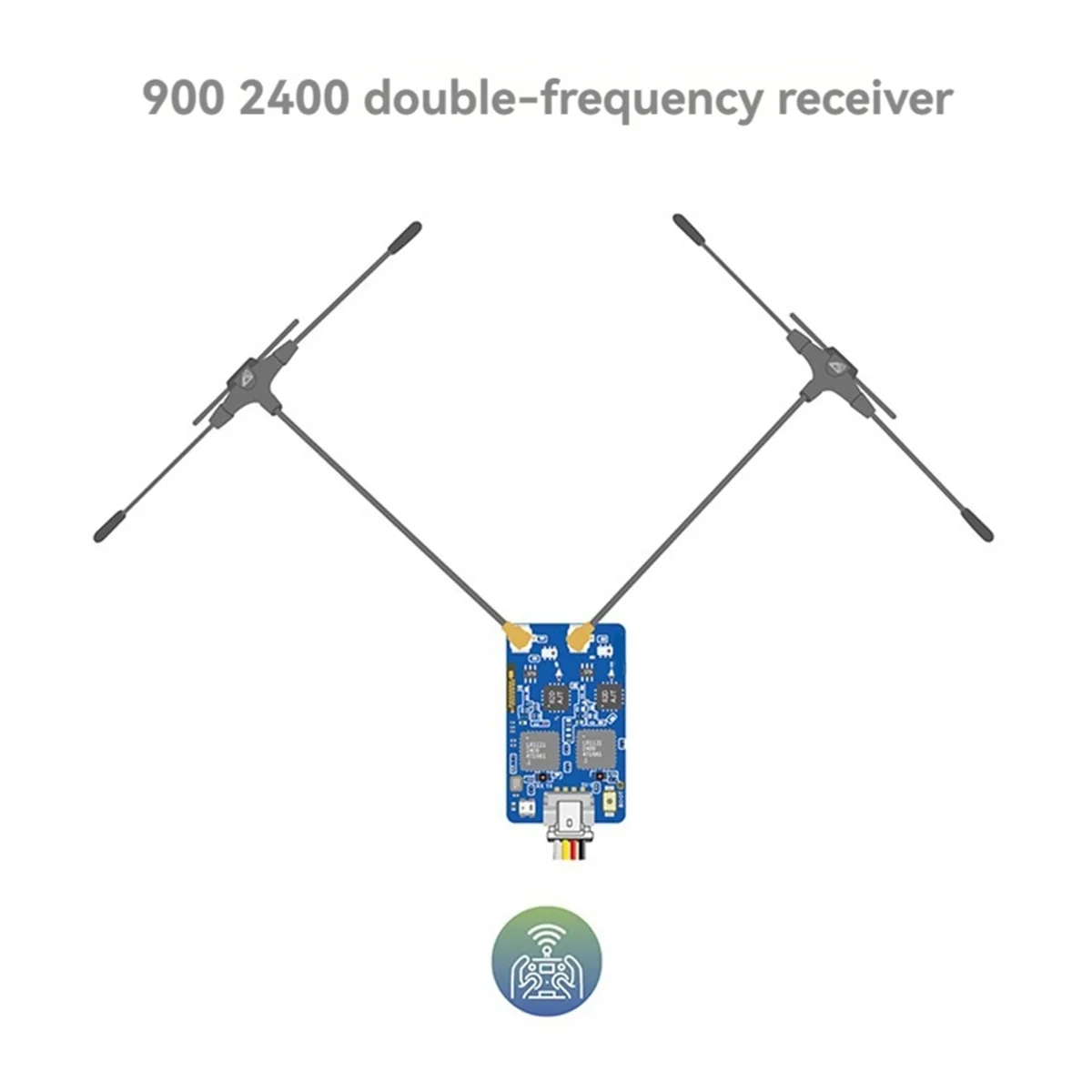 Récepteur ELRS pour importateur de course RC FPV, 900MHz, 2.4GHz, 915M, bande de touristes, Gemini RX, ExpressLRS, TCXO, longue portée, 120mm x 2