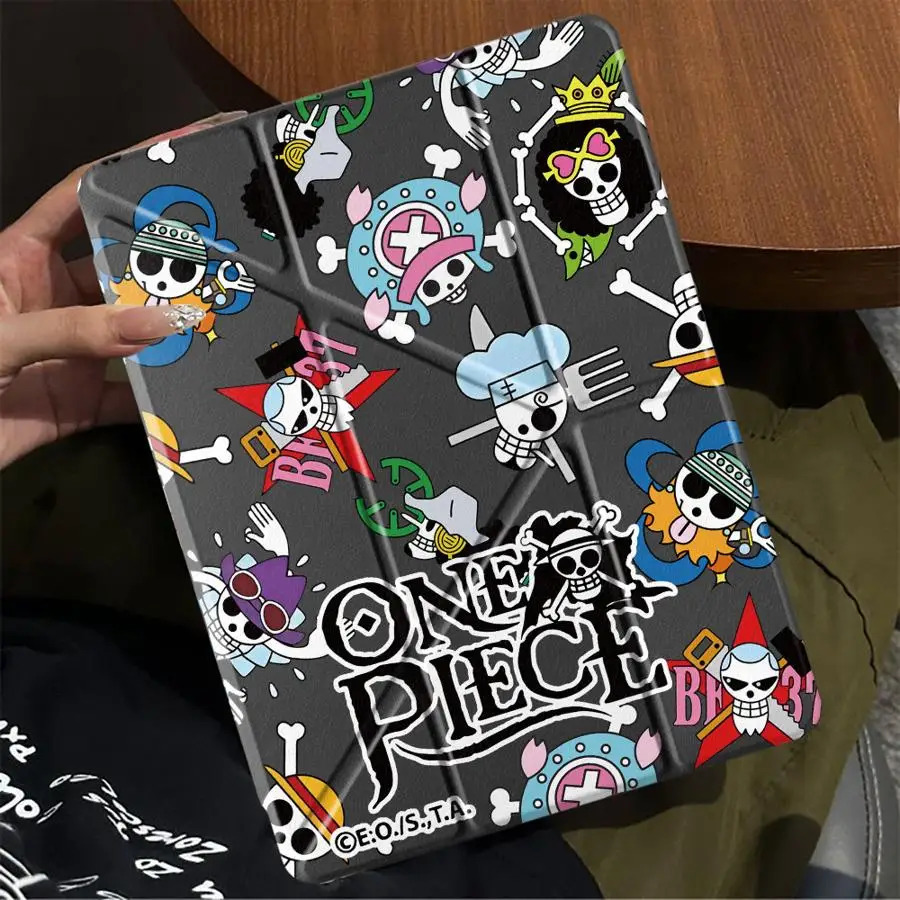 One Piece Cartoon Holder Cover Tablet Case For iPad Pro 2025 Pro 11th 10th 9th 8th 7th 12.9inch Air 4 5 M3 M2 1 2 M4 11inch Mini