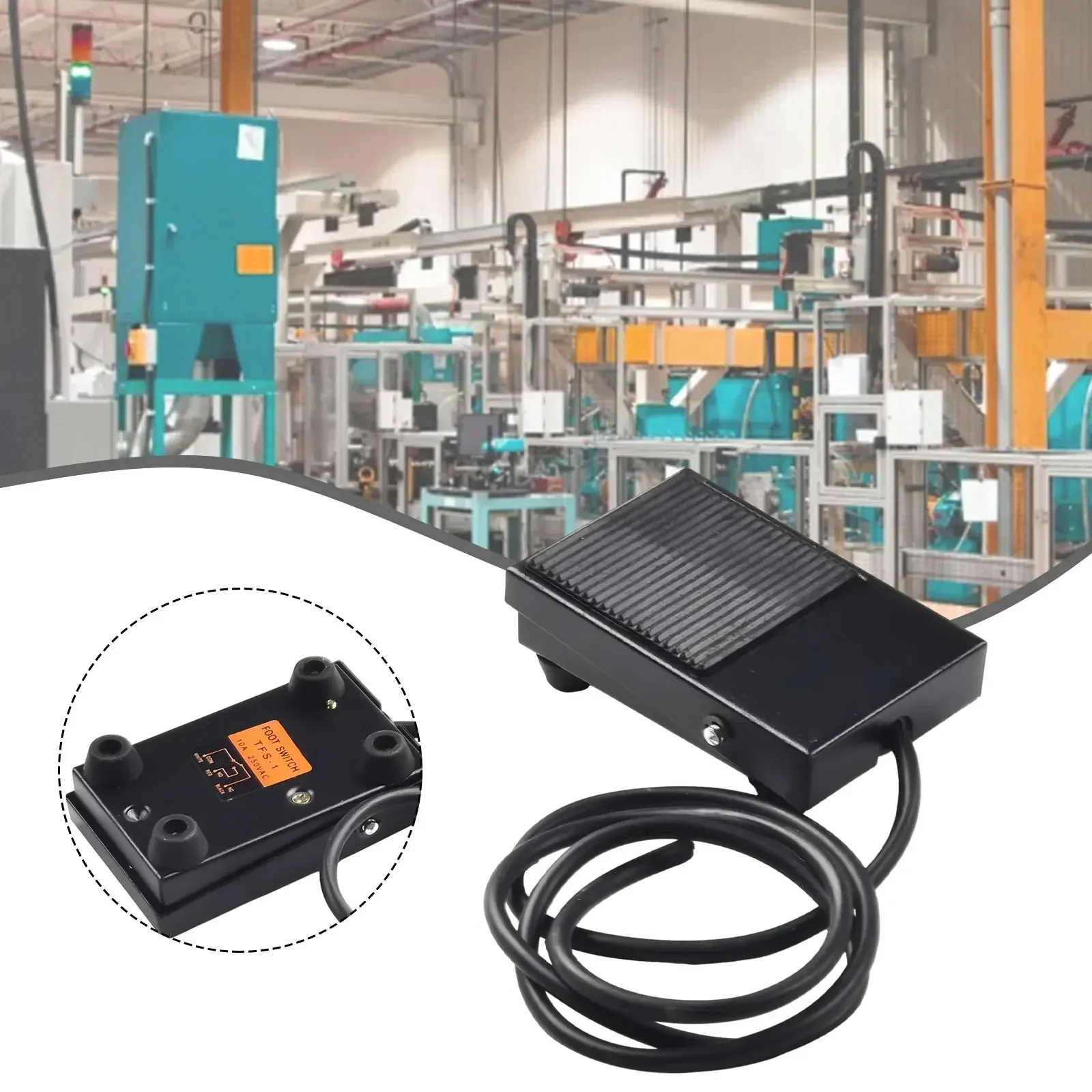 

Rugged Metal Momentary Foot Pedal Switch 10A SPDT Footswitch Non Slip Texture Design Dependable and Trustworthy