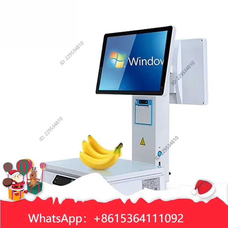 Digital window dual screen system touch screen electronic scale