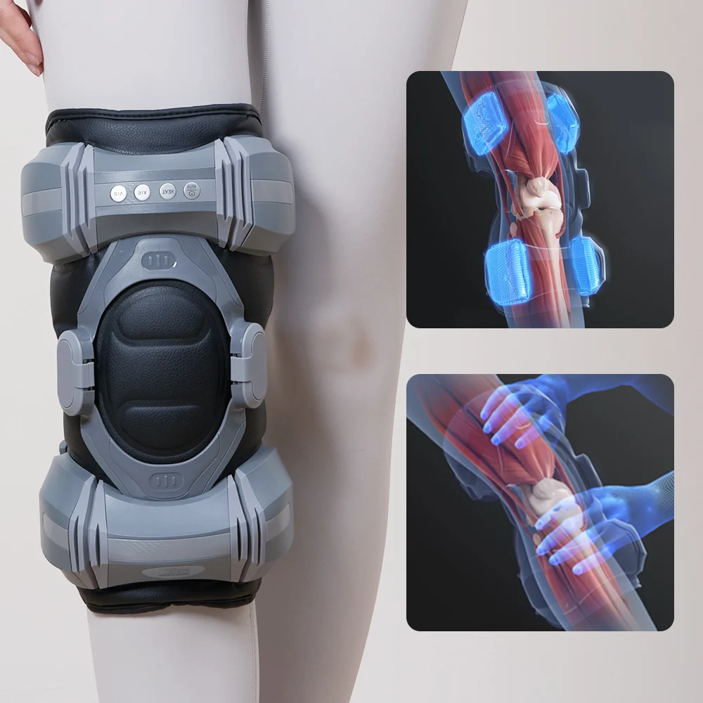 Alphay Wholesales Physiotherapy Hot Compress Airwaves Knee Brace Joints Pain Relief Knee Rehabilitation Equipment Knee Massager