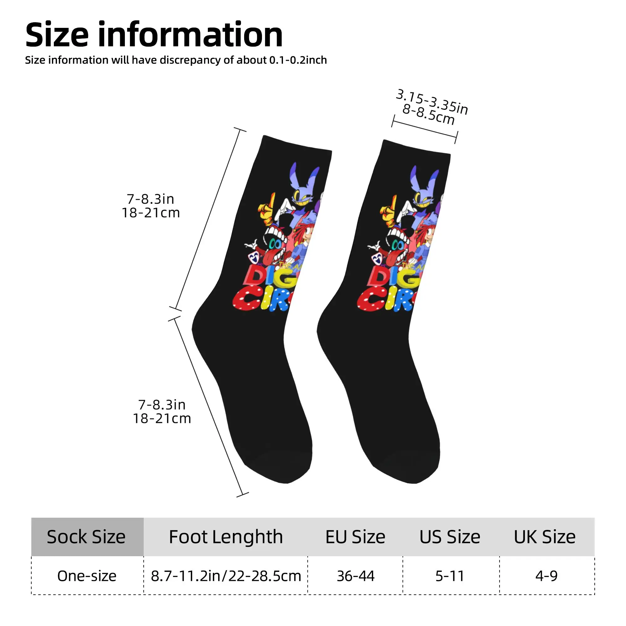 The Amazing Digital Circus Socks Harajuku Stockings All Season Long Socks Accessories for Unisex Birthday Present,