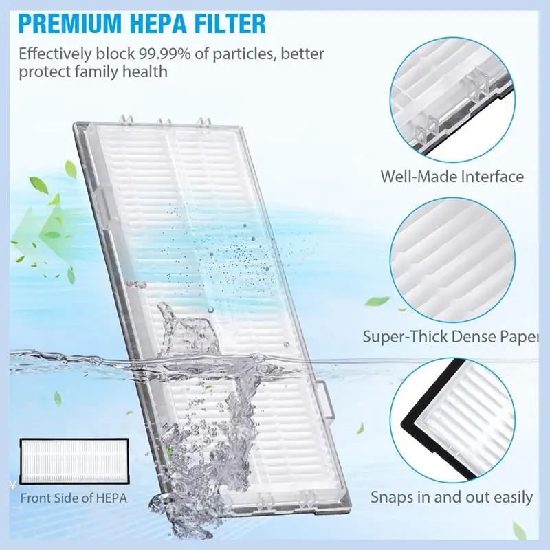 مجموعة ملحقات EAS-20PCS S7 لـ Xiaomi Roborock S7، S7+، S7 Maxv، S7 Maxv Plus، G10S، G10S PRO Robot Vacuum Cleaner Replacement P