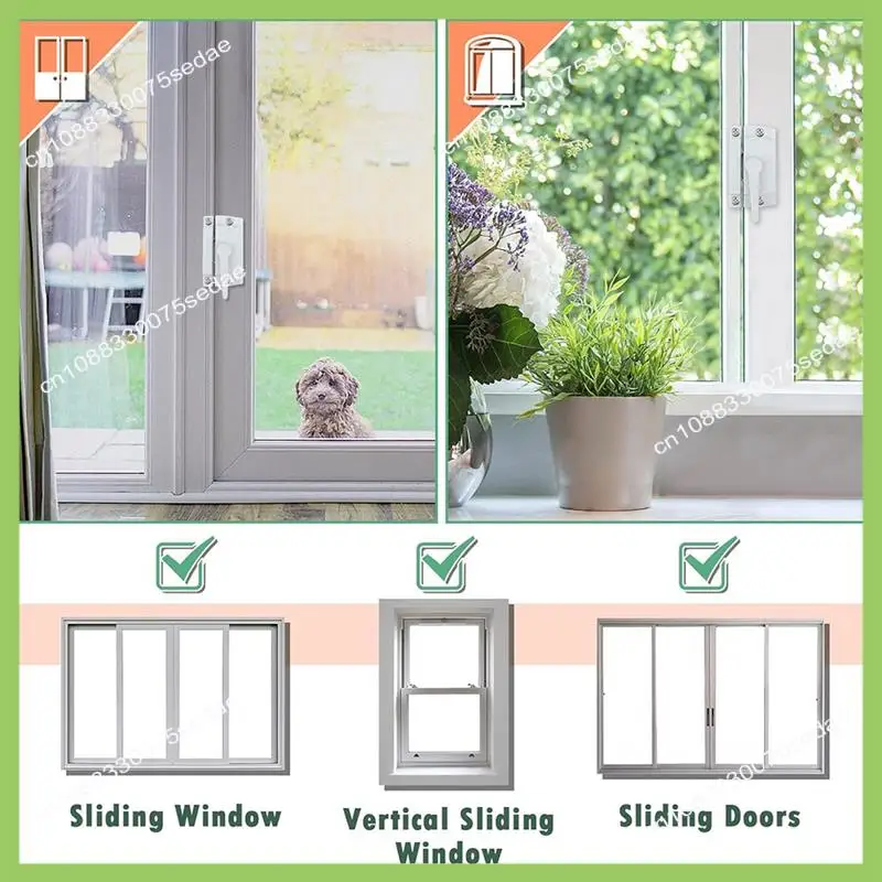 Y19A raambandslot, Cam Action wit raamslot, raamgrendel met vaste gegoten, geschikt voor schuiframen, eenvoudige installatie