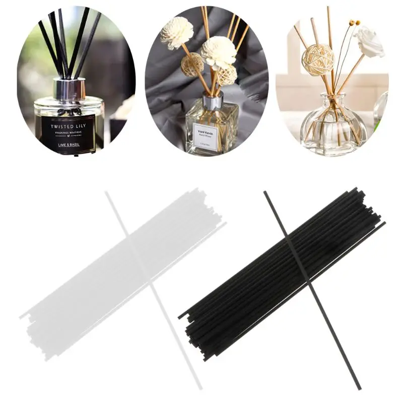 50pcs Oil Diffuser Replacement Rattan Sticks Oil Diffuser Replacement Sticks Black/White Optional Dropship