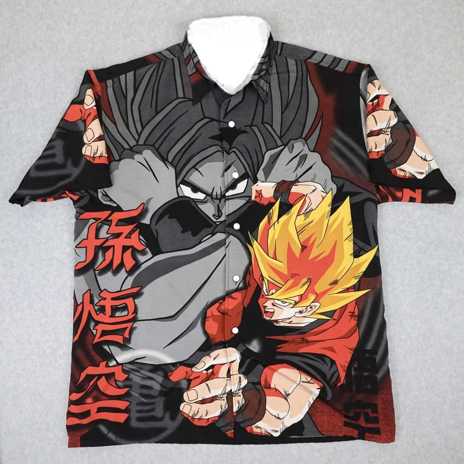 Camisa Hawaiana Transpirable de Verano 2026 para Hombre, Diseño Dragon Ball Z Goku Super Saiyan Y2K, Estilo Harajuku, Oversize, Manga Corta