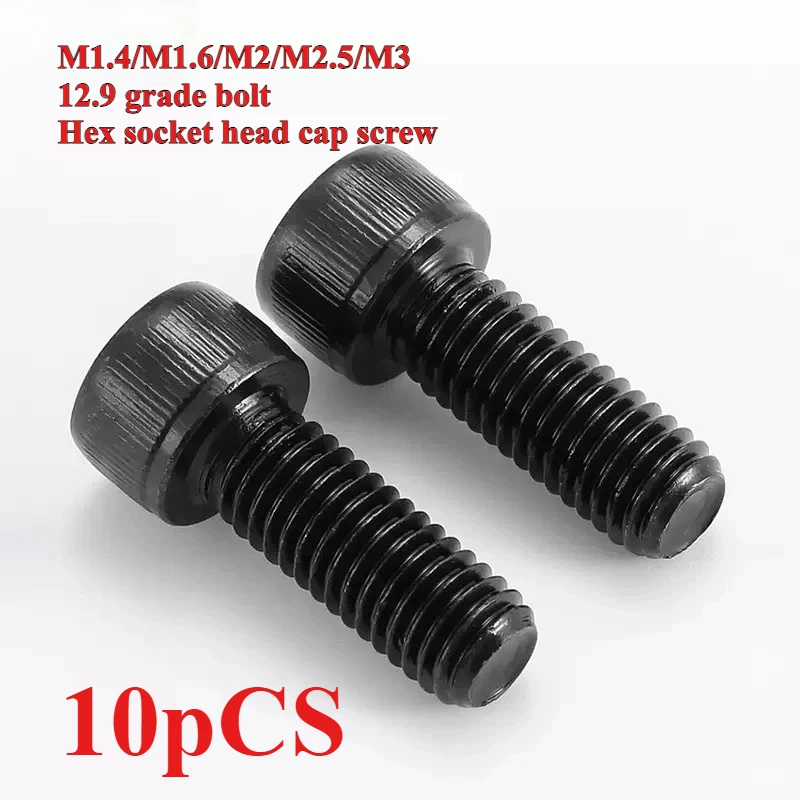

12.9 grade cylindrical head internal hexagonal screw high-strength internal hexagonal boltcup head internal M1.4/M1.6/M2/M2.5/M3