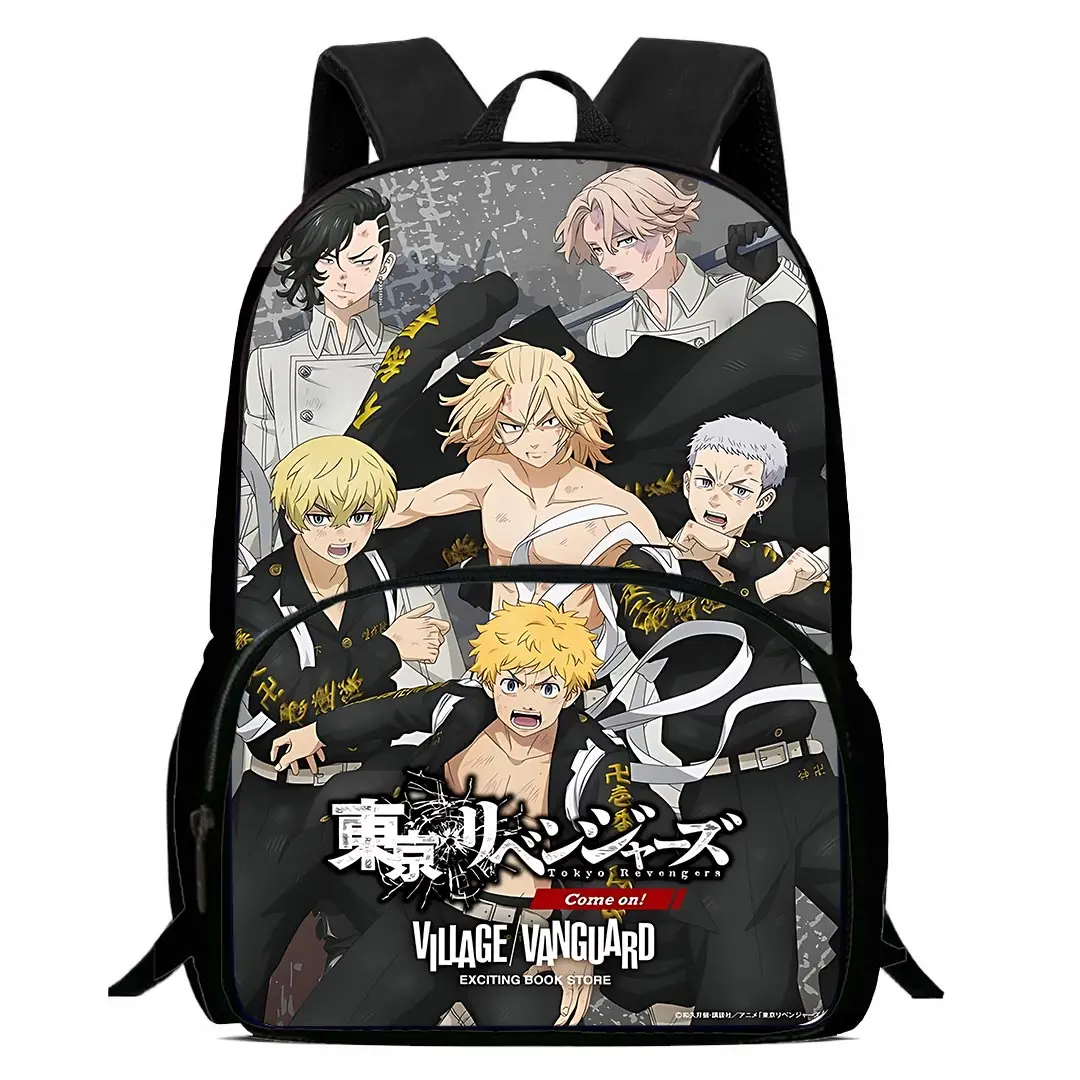 Tokyo Revengers Anime Mochilas para Crianças, Mochilas Escolares, Grande Capacidade, Camping, Mochila Durável, Presente de Aniversário, Meninos, Meninas, Estudante