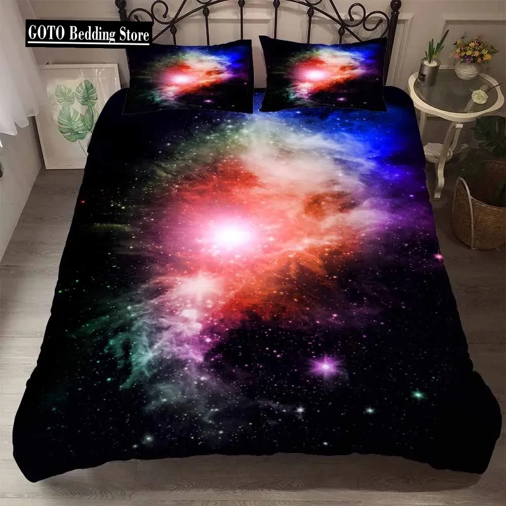 Dekbedovertrek Quilt cover 200x200 Bedding Set Home Textile Galaxy Duvet Cover Pillowcases BedLinens Super Soft Beddengoed Set