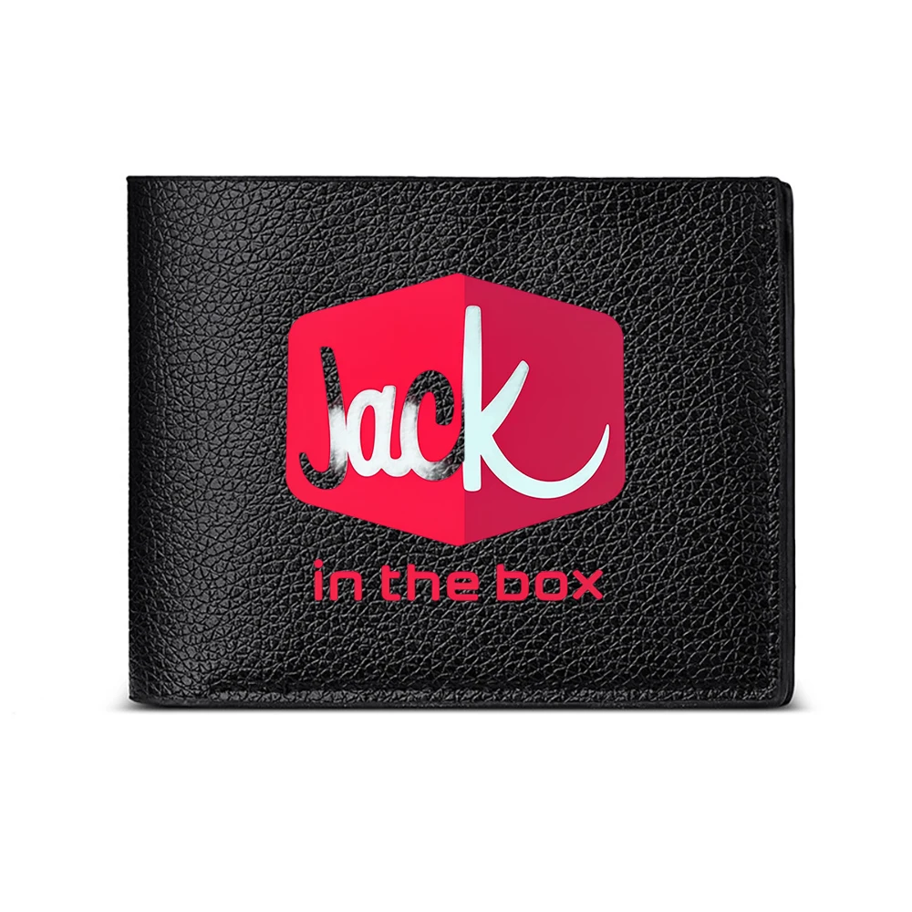 Jack In The Box Logo Men's Wallet Card Holder Casual Business Fashion Print Design Stylish Everyday Accessory
