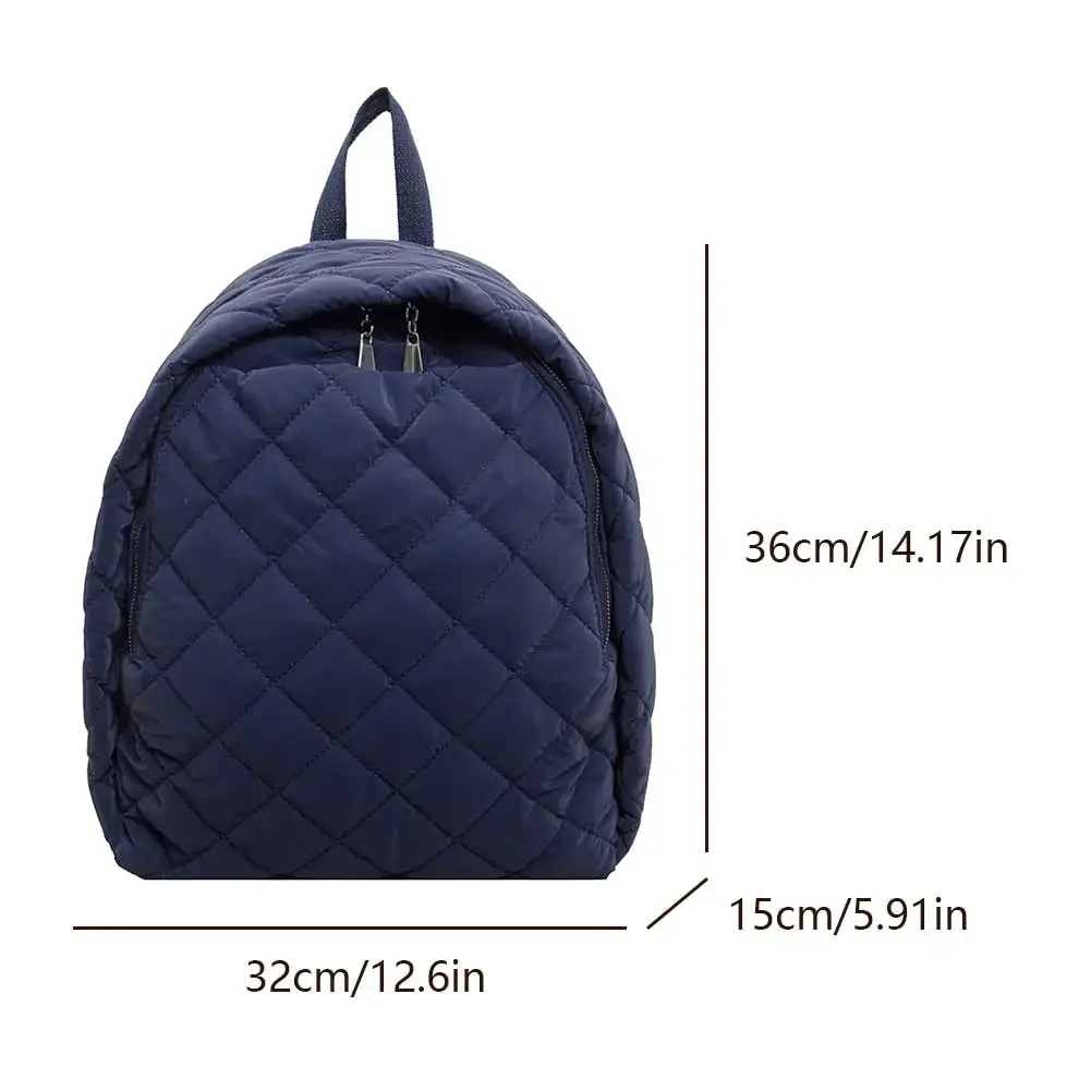 Zaino carino per donna uomo borsa trapuntata tracolla regolabile in nylon zaino per laptop zaino con cerniera zaino da viaggio borsa da scuola per studenti