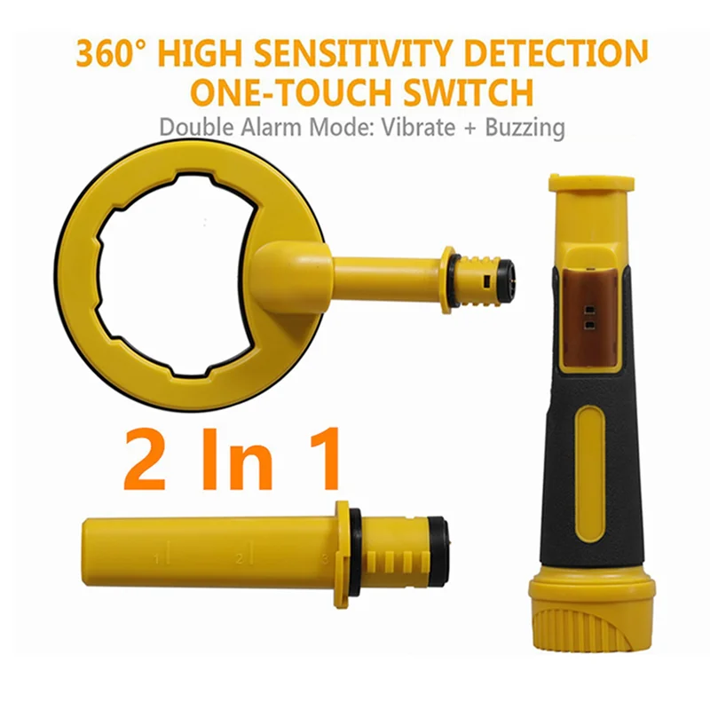 【Necessity】2X 2 In 1 Underwater Metal Detector Pulse Pinpointer Diving Treasure Waterproof Metal Detector Handheld Metal Finder