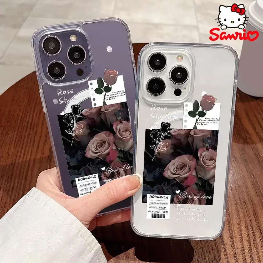 

Sanrio Hellokitty Phone Case Fall Prevention Iphone 16/15/14/13/12/11 Girl Iphone 16 Promax Case Hello Kitty Anime Accessory