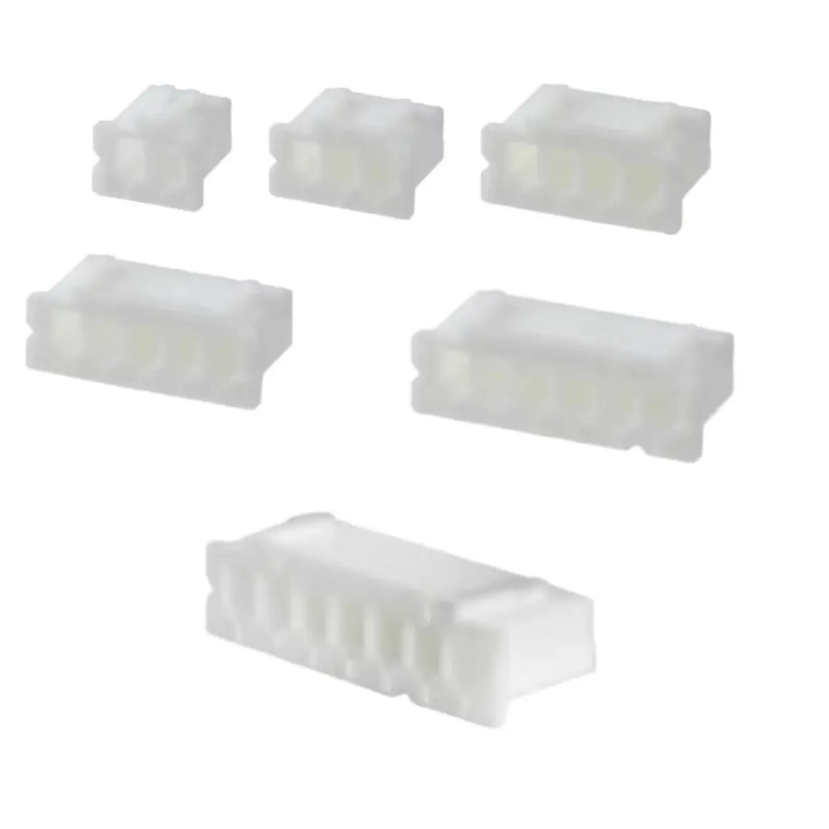 50PCS original,XH connector,rubber shell,2.5mm spacing,1x2P~1x16P,without lock buckle,without wings,PA6,UL94V-0,-25℃~+85℃,white