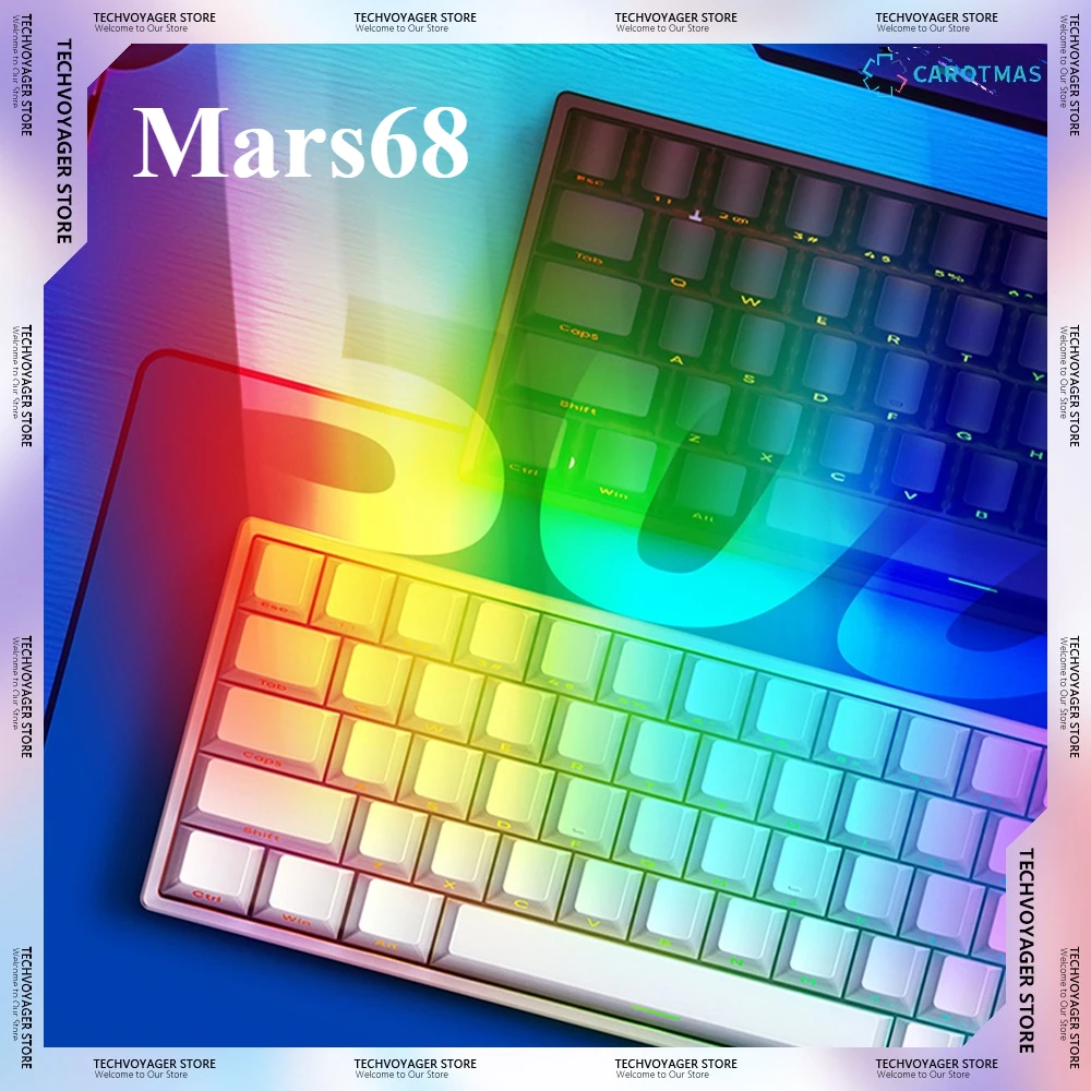 

Irok Mars68pro Magnetic Switch Gaming Keyboards 8k Wired/2.4G Wireless Custom Mechanical Keyboard Pc E-Sports Accessories Gifts