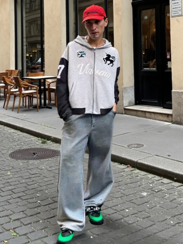 الأمريكية خمر الشارع الشهير زمم هوديي رجل راجلان كم فضفاض صالح سترة للجنسين الخريف الهيب هوب شارع العليا مقنعين البلوز