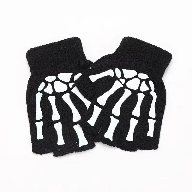 Half Finger Gloves for Women Winter Soft Warm Wool Knitting Arm Gloves Soft Warm Half Finger Handschoenen Unisex Mitten Guantes