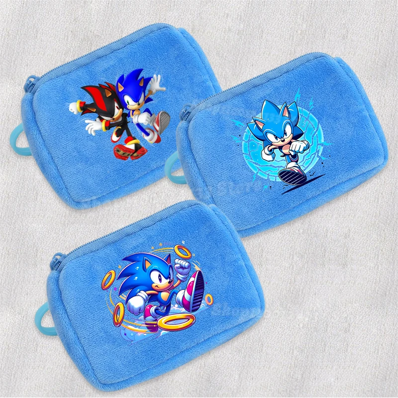 

Детский кошелек для монет Soniced, игровой милый аниме, холст с принтом, портативный кошелек, ключ, банковская карта, мини-сумка для хранения монет, кавайный подарок на вечеринку для мальчиков