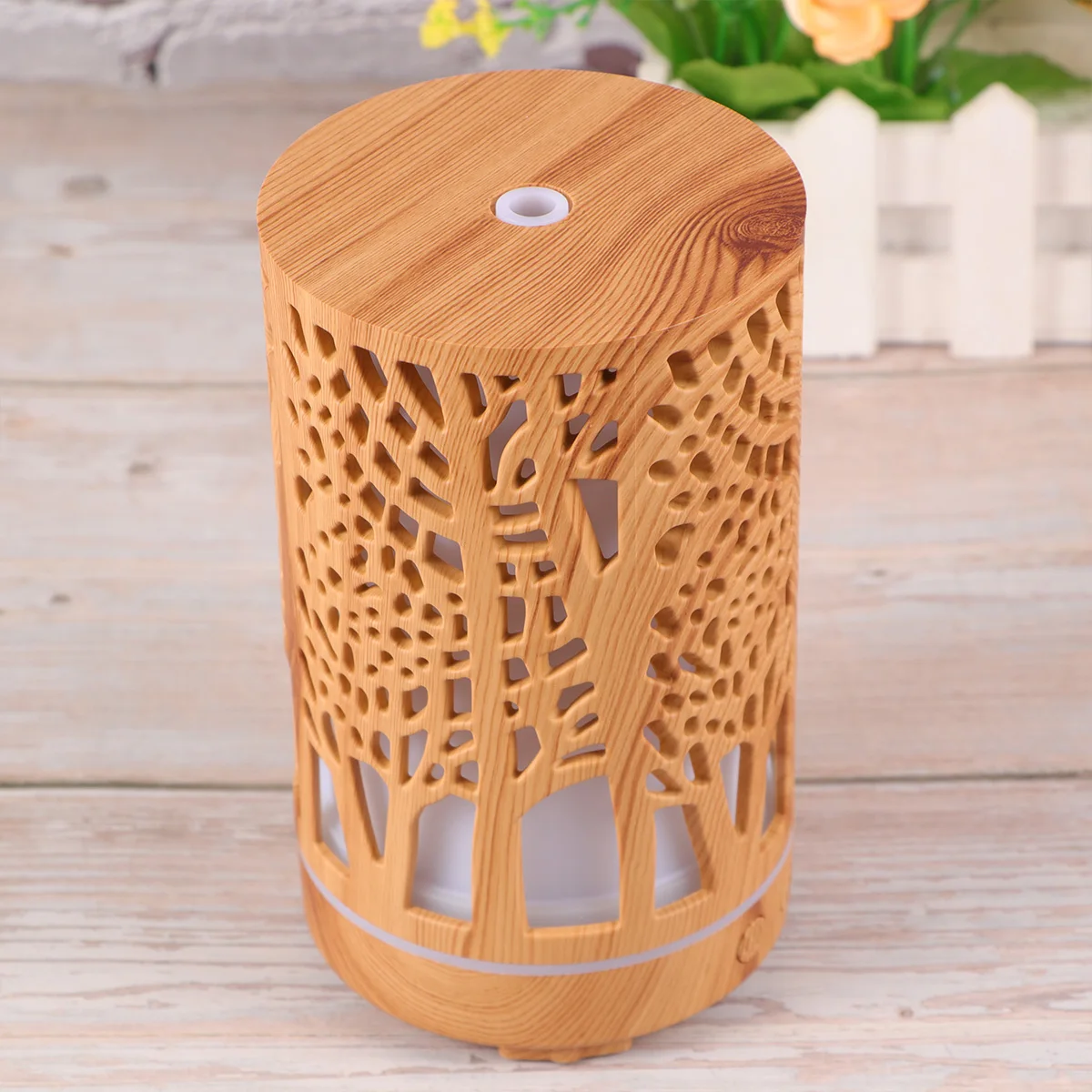 

Diffuser Humidifier Colorful Lamp Essential Oil Home Air Purifier Static Neutralizer LED Tree Pattern Durable