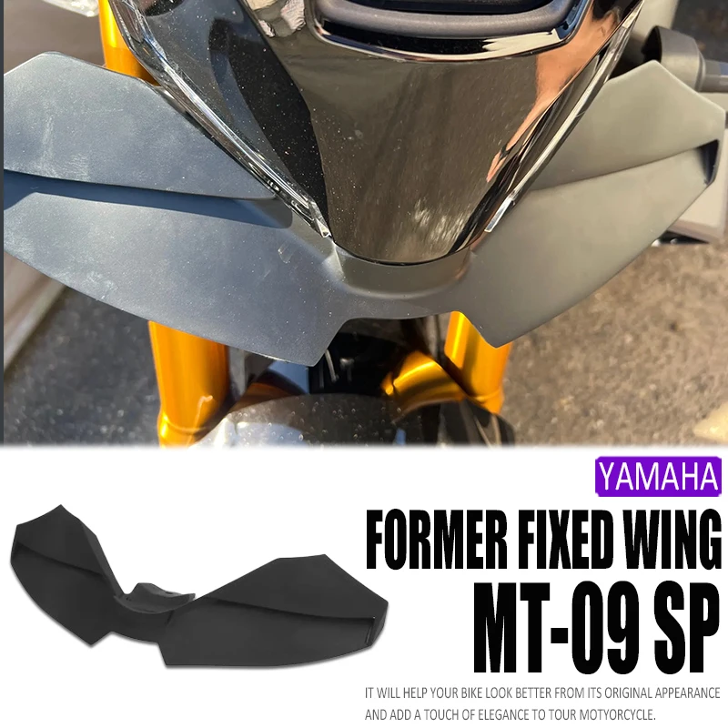 

New Motorcycles Black Naked Front Spoiler Winglet Aerodynamic Wing Spoiler Accessories For Yamaha MT-09 SP MT 09 MT09 2024 2025